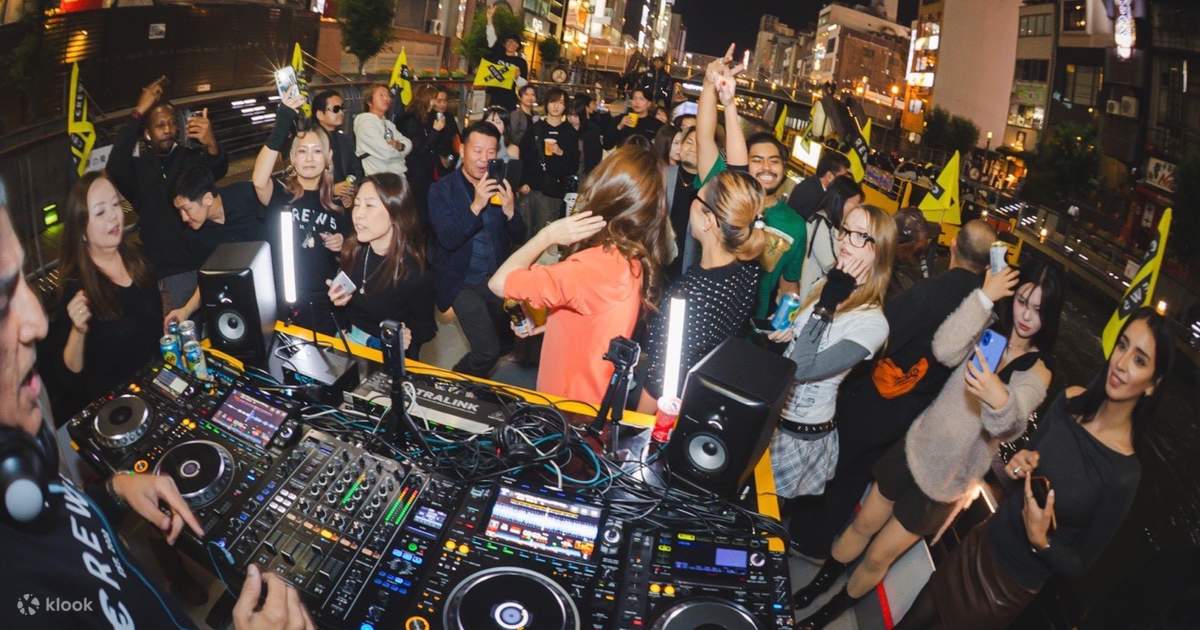大阪道頓堀：TONBORIRAVクルーズ＆DJ チケット ― 訪日観光客向け